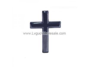 Hematite Cross Pendant 28x41mm